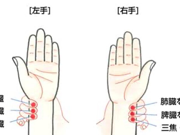 中医での脈診の画像